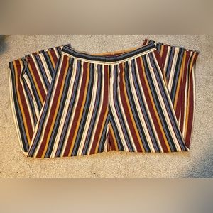 Stripped wide-leg pants